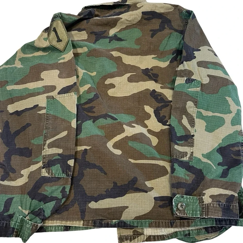US Army Woodland Camo Jacket Men's Long Shirt Hot Weather Combat Coat Camouflage